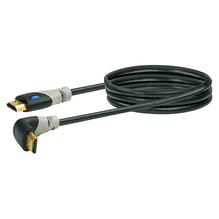 Schwaiger HDMI-kabel - 1,5 m, Crne boje, Pozlaćeni kontakti, 18 Gbit/s - Pogled sprijeda