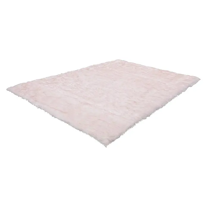 Kayoom Teppich Crown - Weiß/Puderrosa, 150 x 80 cm, 100 % Polyester