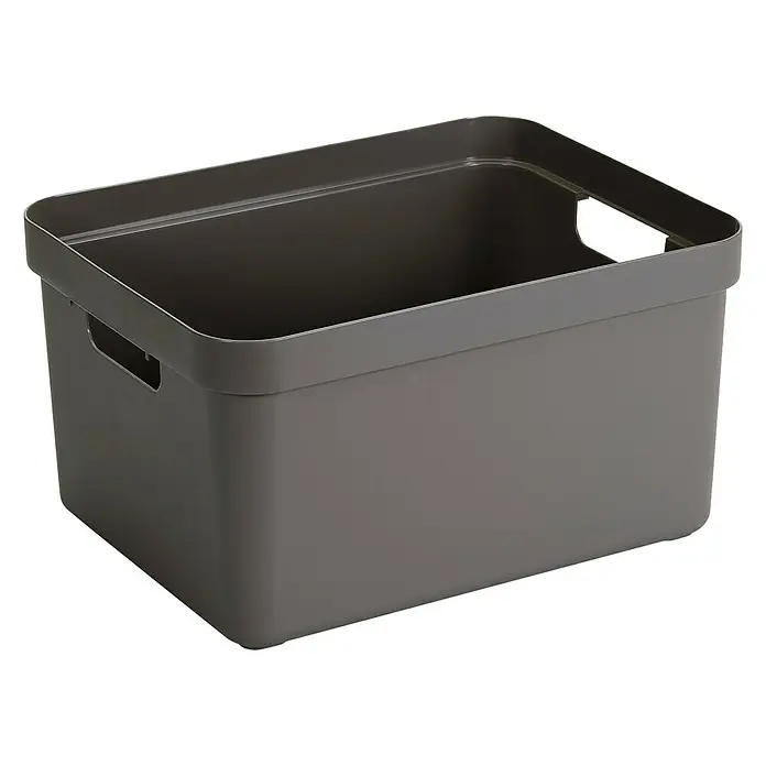 Sunware Aufbewahrungsbox Sigma Home - L x B x H: 45,3 x 35,4 x 24,3 cm, Kunststoff, Taupe - Linke Seitenansicht