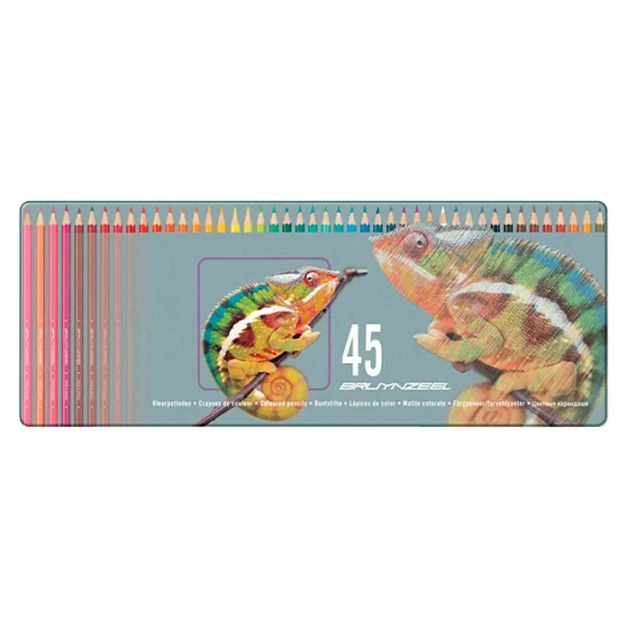 Talens Bruynzeel Set de lápices de dibujo Camaleón - 45 ud., Multicolor