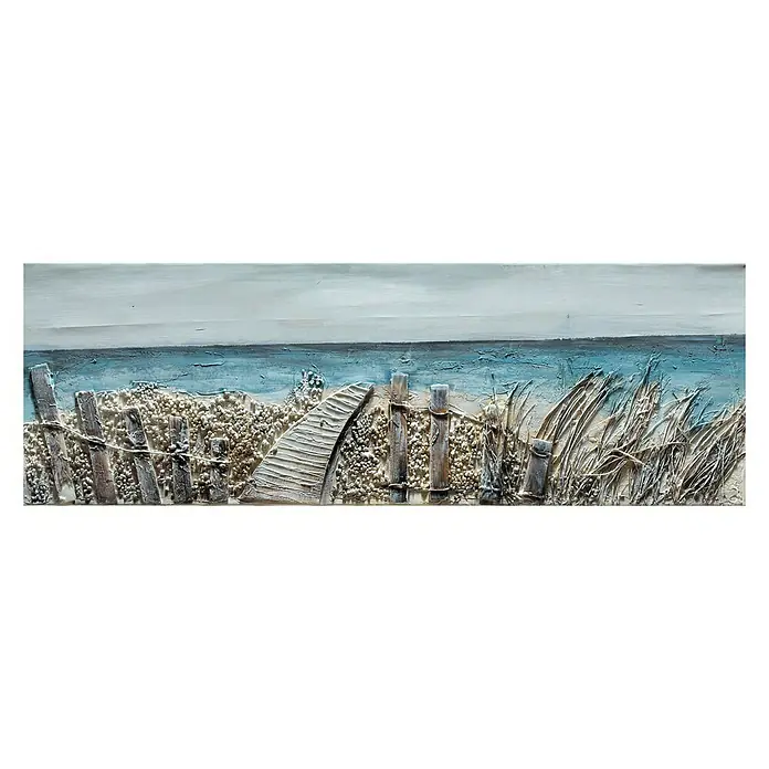 Cuadro pintado a mano Dipinto - Vistas a la playa, An x Al: 90 x 30 cm