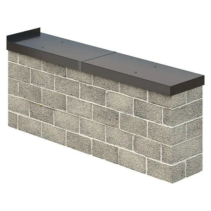 Sarei Mauerabdeckung - L x B: 1 m x 270 mm, Anthrazit, Aluminium - Anwendungsbeispiel