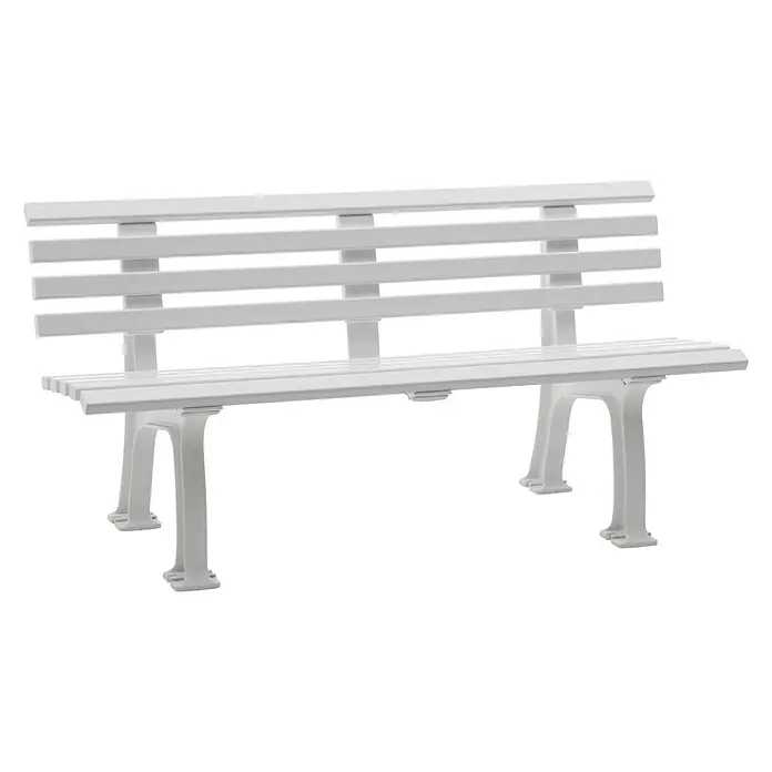 Blome Gartenbank Sylt - 150 cm, PVC, Weiß - Vorderansicht