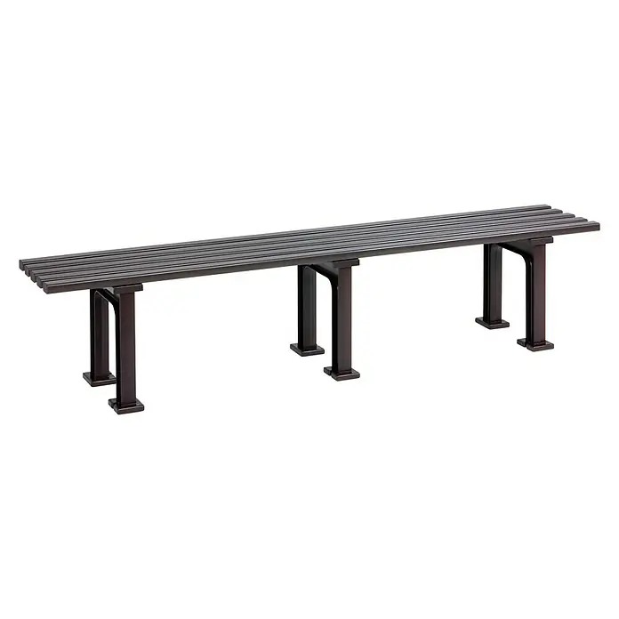 Blome Gartenbank Mono II - 200 cm, PVC, Schokobraun - Vorderansicht