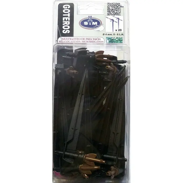 Gotero lineal con estaca - 6 l/h, 20 ud.