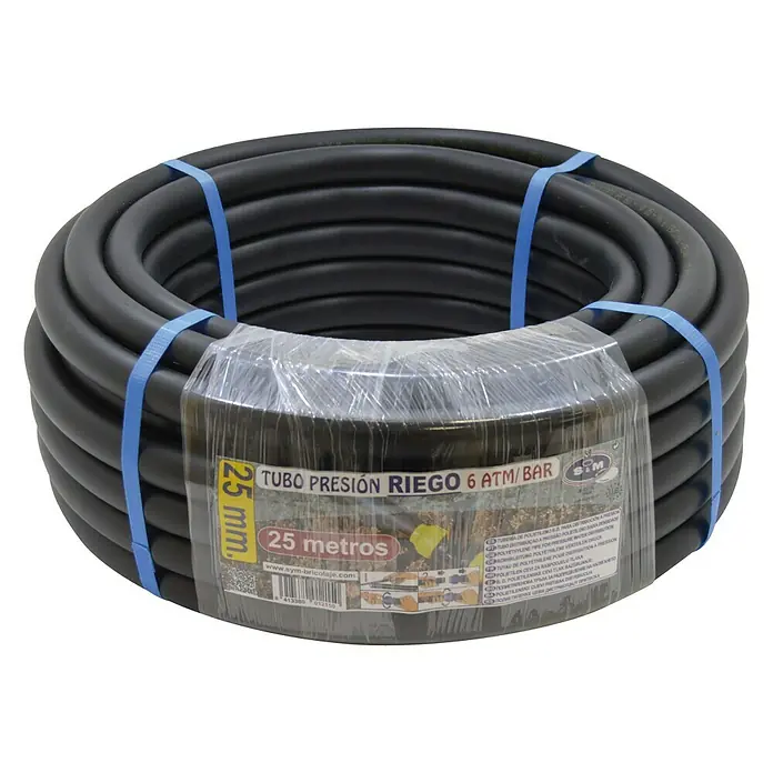 Tubo PE presión riego - Ø x L: 25 mm x 25 m, Polietileno