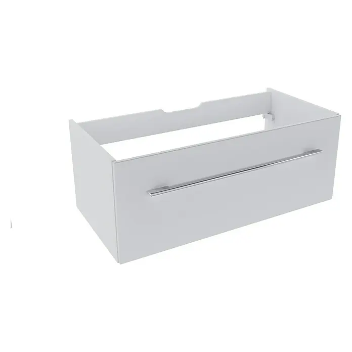 Camargue Stella Waschtischunterschrank - 99,4 x 48,8 x 39 cm, 1 Schubkasten, Ohne Beleuchtung, Weiß - Linke Seitenansicht