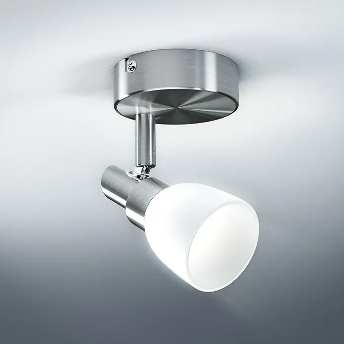 Ledvance Regleta LED - 2 W, L x An x Al: 8 x 8 x 14,2 cm, Blanco/Plateado, Blanco cálido - Vista de perfil izquierdo