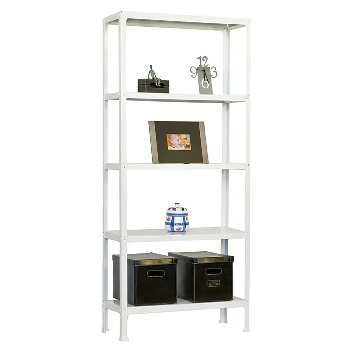 Simonrack Homeclick Metallregal Home Click Plus - L x B x H: 30 x 100 x 180 cm, Traglast: 150 kg/Boden, Anzahl Böden: 5 Stk., Stecken, Weiß - Ansicht von oben