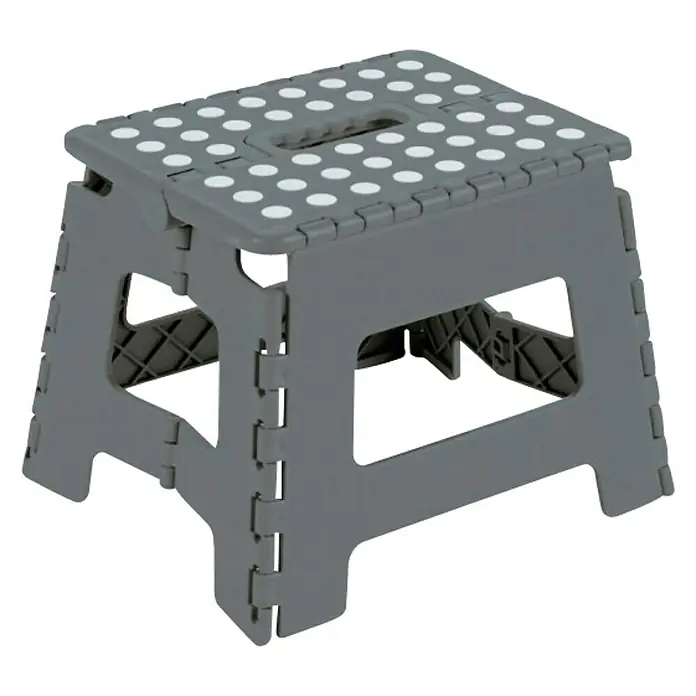 Arregui Taburete plegable TB-032-G - L x An x Al: 29 x 22 x 32 cm, Carga soportada: 150 kg, Plástico, Gris