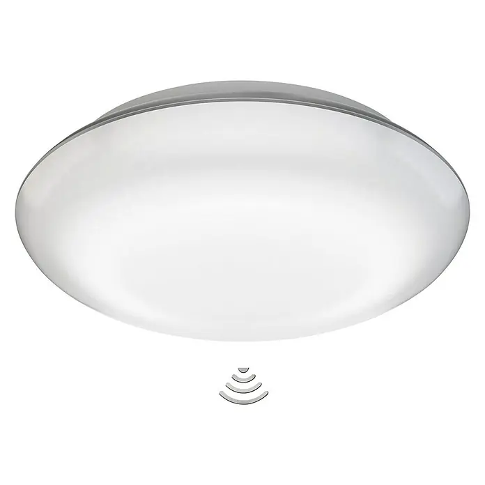 Steinel LED-Außendeckenleuchte DL Vario Quattro - 9,8 W, L x B x H: 31 x 31 x 6,9 cm, Weiß, IP54 - Vorderansicht