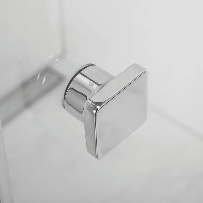 GEO Hit Nischendusche B-N400 - 80 x 202,2 cm, Beschichtet, DIN Anschlag: Links, Stärke: 6 mm, Silber - Detailaufnahme