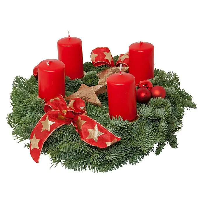 Piardino Decoración de Adviento - Diámetro: 30 cm, Decorado, Colores surtidos - Vista frontal