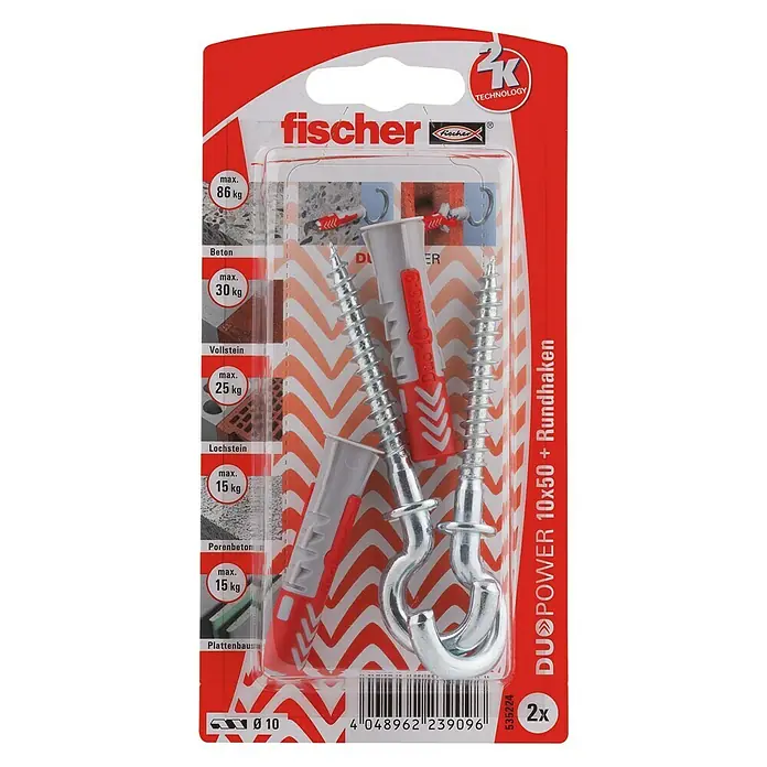 Fischer Duopower Dübel-Set Klein - Länge Dübel: 50 mm, 2 Stk.