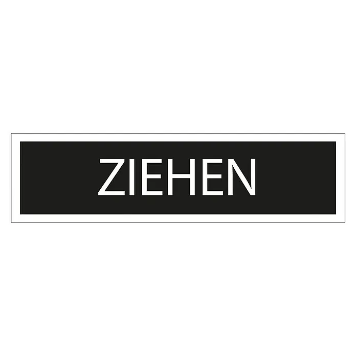 Pickup Aufkleber - Motiv: Ziehen, Schwarz/Weiß, L x B: 165 x 44 mm