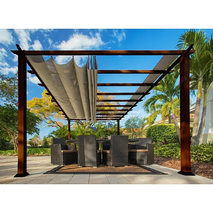 Paragon Outdoor Raffpavillon Florenz - 350 x 505 mm, Dunkelbraun - Stimmungsaufnahme