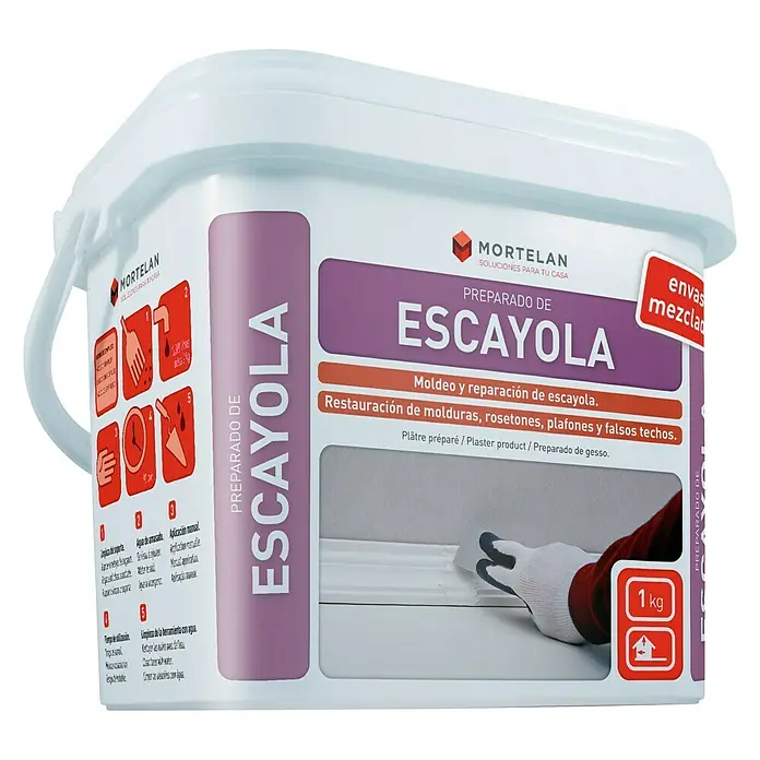 Gecol Enlucido de escayola Mortelan - 1 kg, Apto para: Yeso