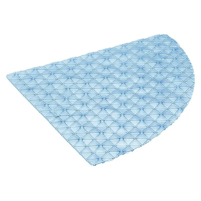 Tatay Alfombra antideslizante para ducha angular Diamond - 48 x 48 cm, PVC, Azul