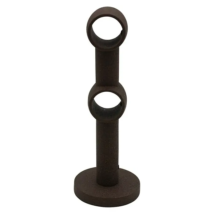 Expo Ambiente Doppelträger Noble - Rost, Geeignet für: Gardinenstangen Ø 20 mm, Länge: 13,4 cm - Linke Seitenansicht