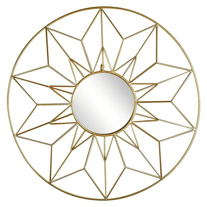 Espejo redondo Diamante - Diámetro: 76 cm, Oro