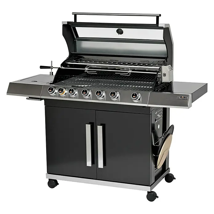 Kingstone Barbacoa de gas Cliff 650-I - Número de quemadores: 6, Superficie parrilla: 89 x 45 cm, 24,5 kW