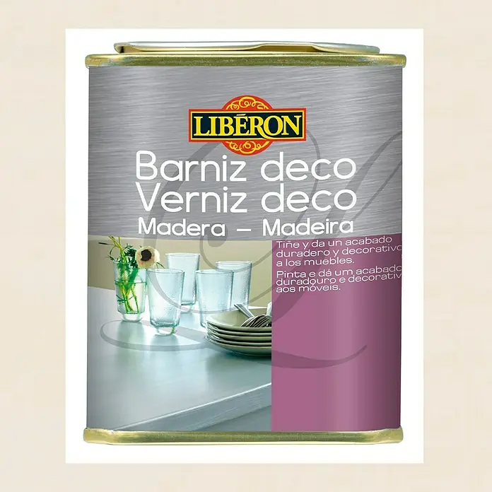 Libéron Barniz Deco melamina - Blanco crema, 250 ml, Satinado