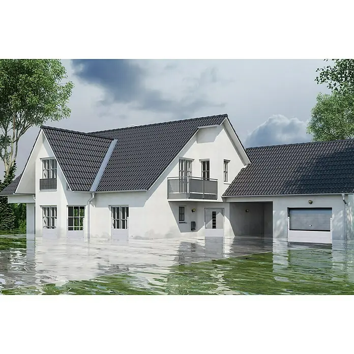 Masys Hochwasser-Kit Standard - B x H: 1,2 x 0,8 m, Einsatzbereich: Hochwasserschutz, 22 -tlg. - Anwendungsbeispiel