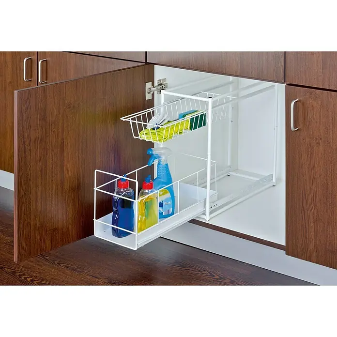 Wenko Estantería extraíble - Ancho: 23 cm, Blanco - Producto en uso