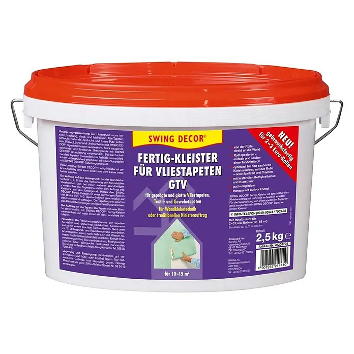 Swing Decor Vliestapeten-Kleister GTV - 2,5 kg - Vorderansicht