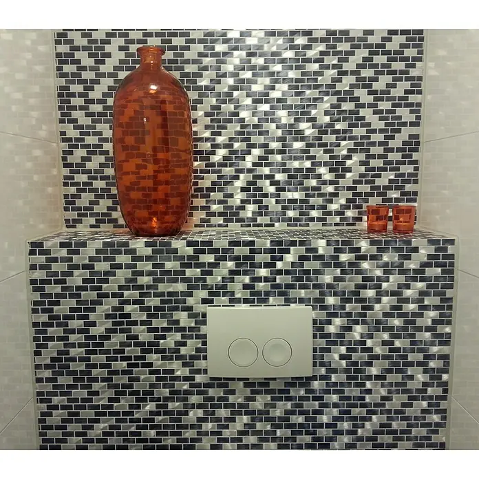Mosaikfliese Brick XAM A431 - 30,6 x 32,4 cm, Schwarz, Matt - Stimmungsaufnahme