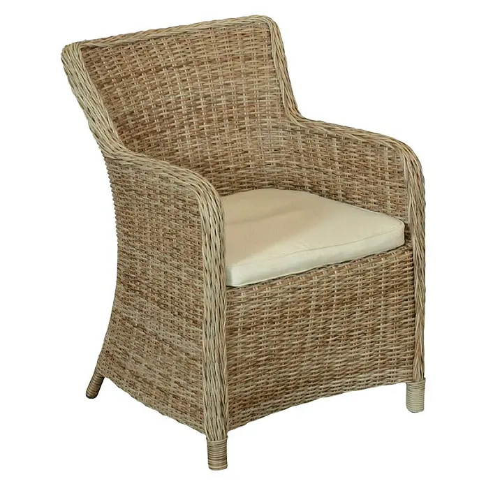 Sillón de jardín Gotland - Arena, Poliéster, Ancho: 79 cm - Vista angular