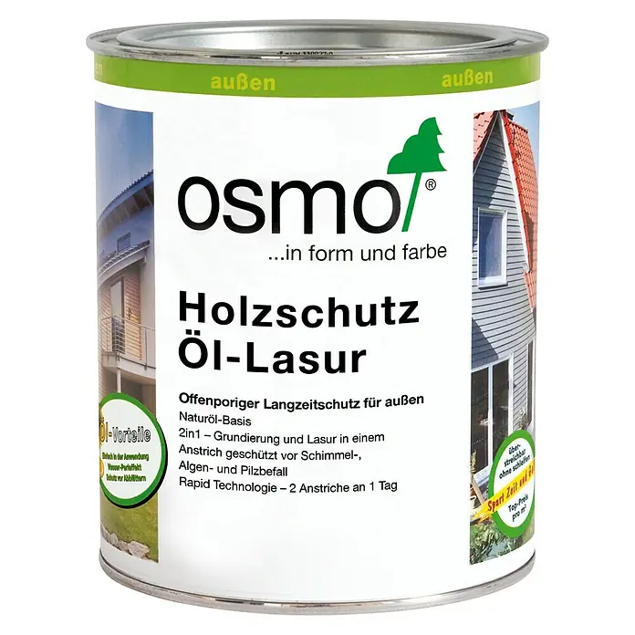 Osmo Holzschutz Öl-Lasur - Farblos - 701, 750 ml, Seidenmatt - Vorderansicht