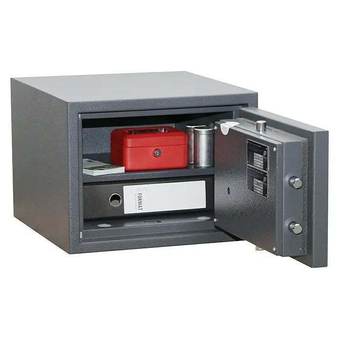 Format Brandschutztresor PSL 2 - Doppelbart-Hochsicherheitsschloss, L x B x H: 450 x 430 x 325 mm - Detailaufnahme