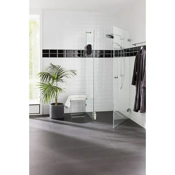 Wandfliese Metro - 10 x 20 cm, Schwarz, Glänzend - Stimmungsaufnahme