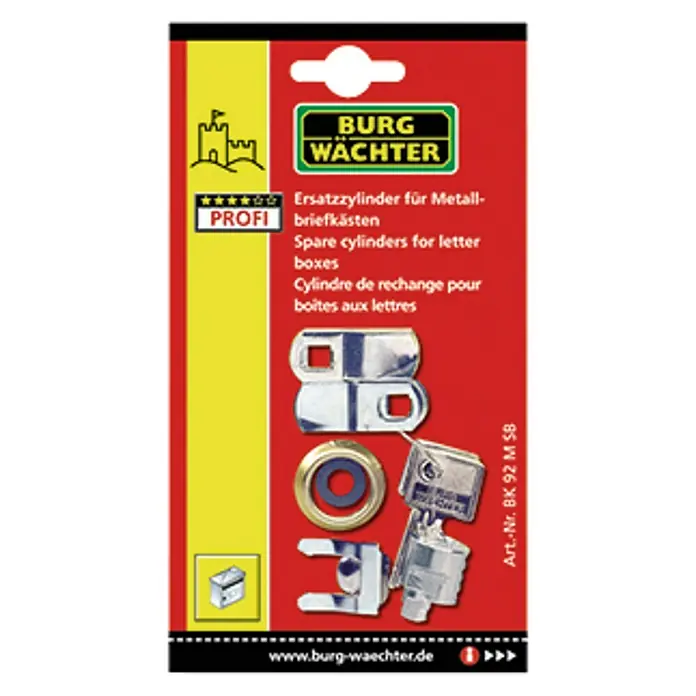 Burg-Wächter Cilindro de recambio BK 92 M - Apto para: Buzones de acero/acero inoxidable