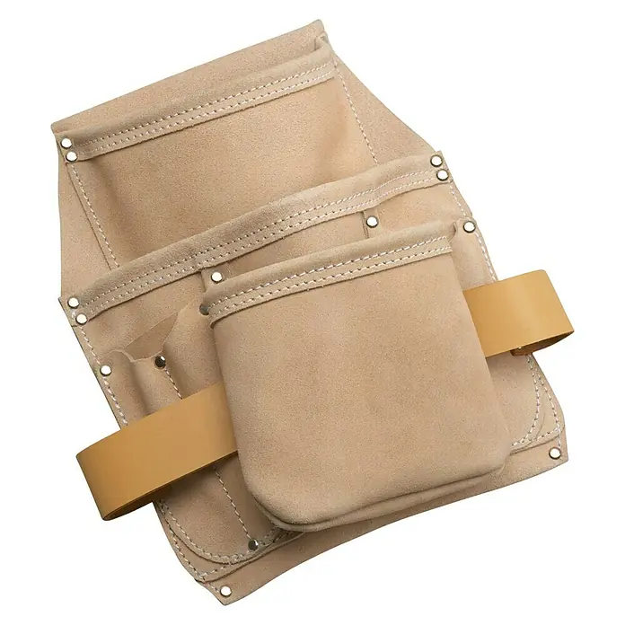 Werkzeug-Gürteltasche - 3 große Taschen, Leder