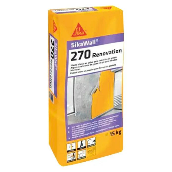Sika Plaste Sikawall-270 Renovation - Blanco, 15 kg