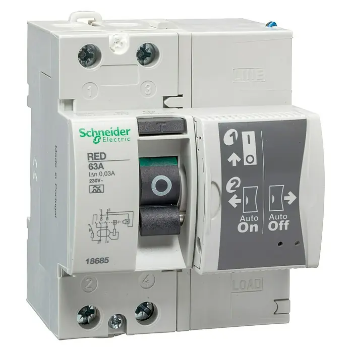 Schneider Electric Interruptor diferencial de rearme - 40 A, 2 polos, 30 mA