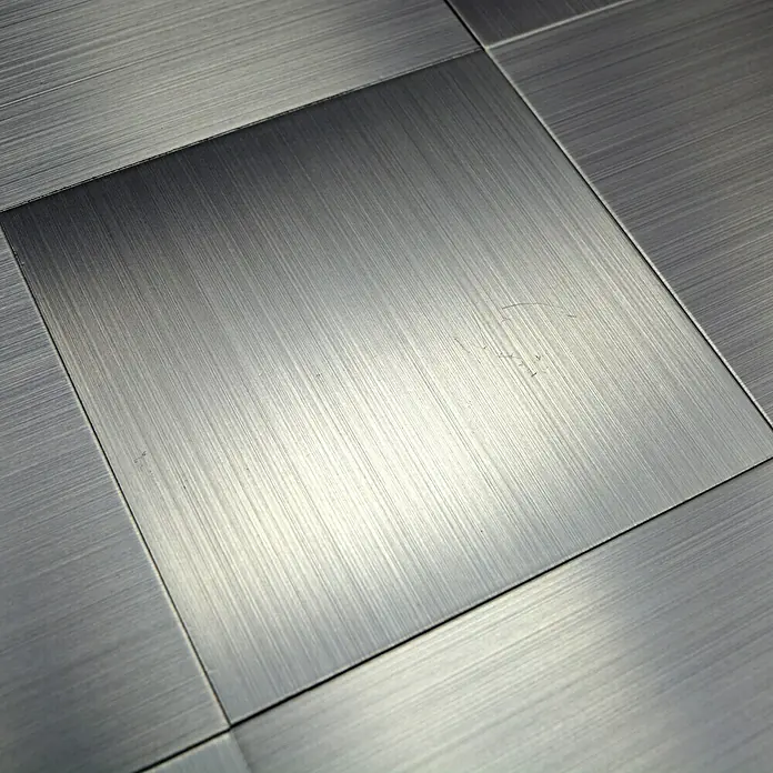 Selbstklebemosaik SAM 4MM100 - 30,5 x 30,5 cm, Metall, Silber - Detailaufnahme