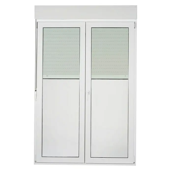 Solid Elements Balconera 2 hojas practicable-oscilobatiente - 140 x 218 cm, Apertura según normativa: Derecha, Blanco