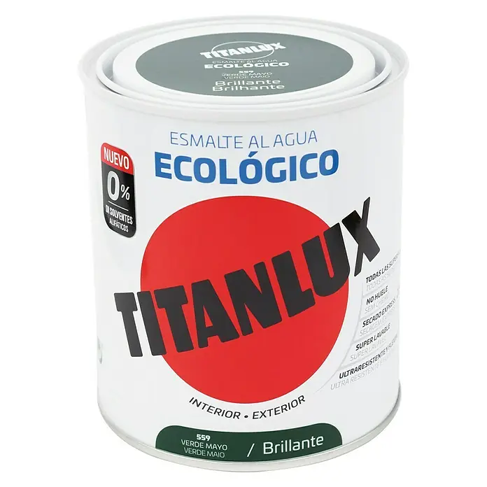 Titanlux Esmalte de color Eco - Verde mayo, 750 ml, Brillante