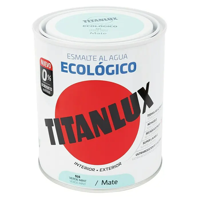 Titanlux Esmalte de color Eco - Verde mint, 750 ml, Mate