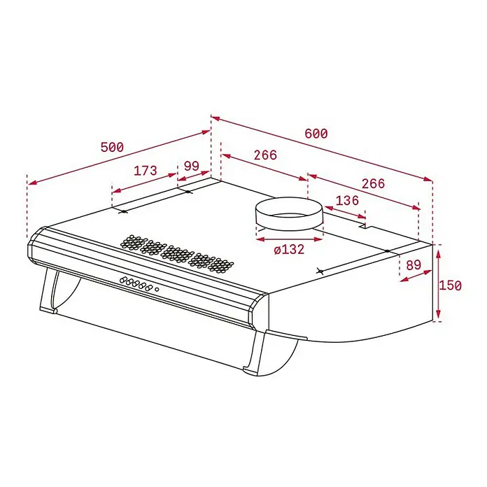 Teka Campana integrable C 6420 - Ancho: 60 cm, Potencia de aire máx.: 375 m³/h, Blanco