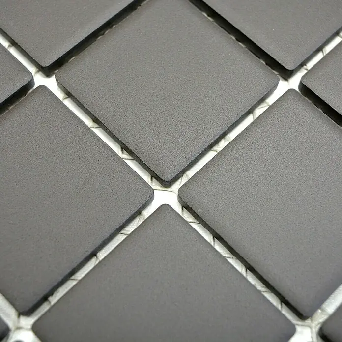 Mosaikfliese Quadrat Uni CU 253 - 29,8 x 29,8 cm, Braun, Matt - Detailaufnahme