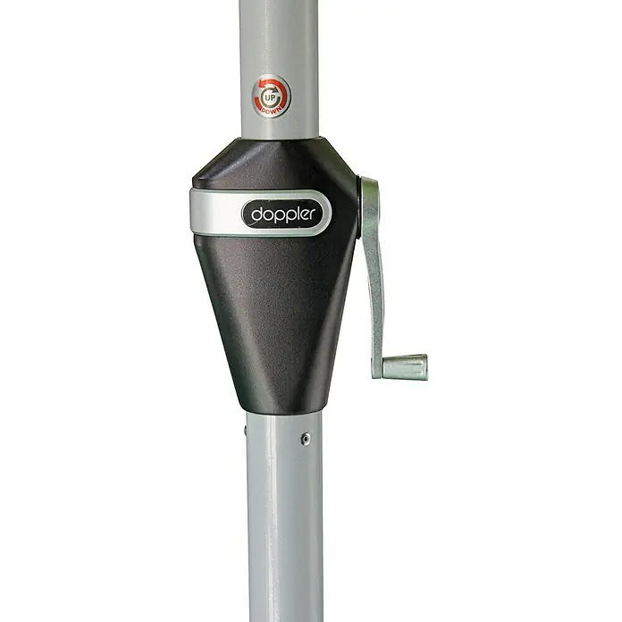 Doppler Active Kurbelschirm - Anthrazit, Durchmesser: 376 cm - Detailaufnahme