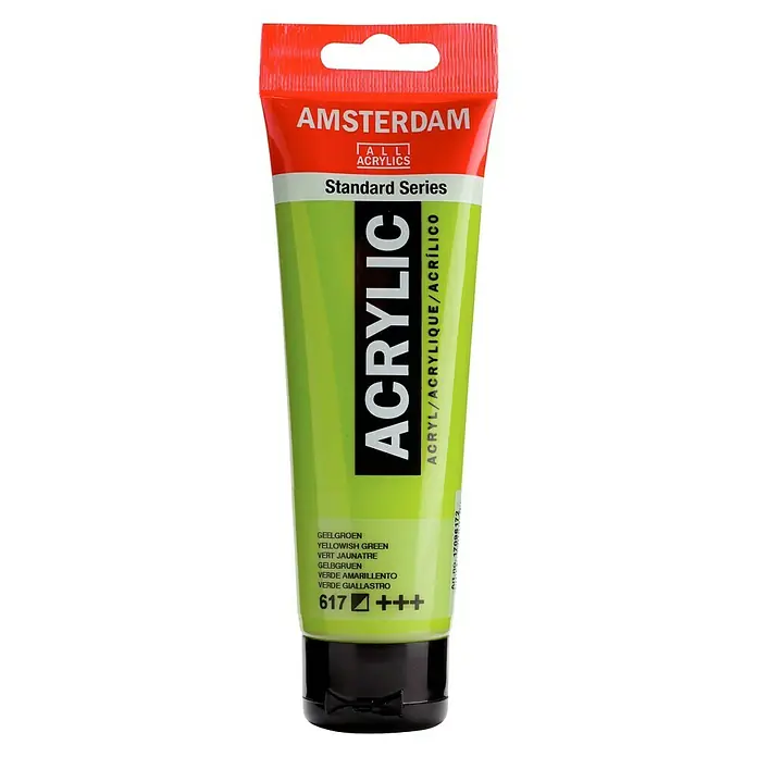 Talens Amsterdam Pintura acrílica Standard - Verde amarillento, 120 ml, Tubo