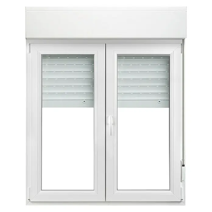 Ventana de PVC 2 hojas practicable-oscilobatiente - 105 x 118,5 cm, Apertura según normativa: Derecha, Blanco