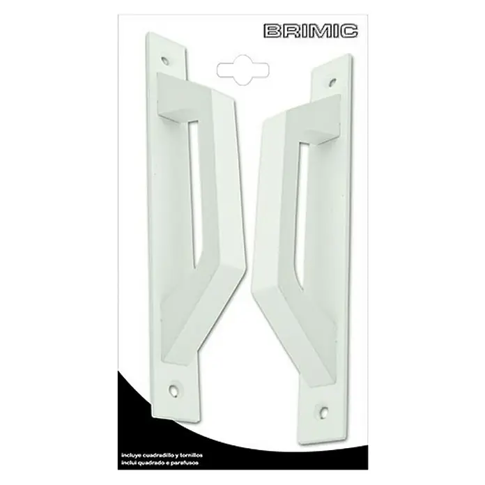 Micel Brimic Tirador para puertas Recto - L x An x Al: 20 x 2,5 x 4,35 cm, Aluminio, Blanco
