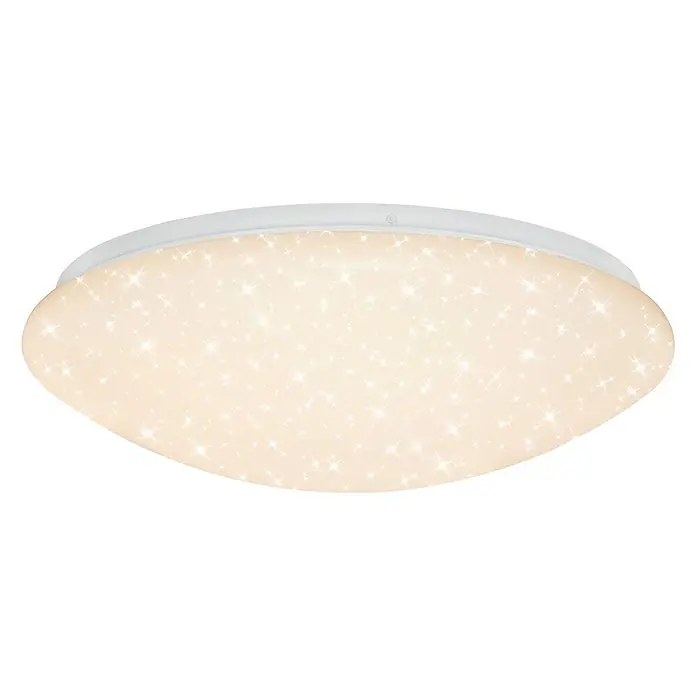 Briloner LED-Deckenleuchte rund Sternenhimmel - 22 W, Ø x H: 39 x 10 cm, Weiß, Warmweiß
