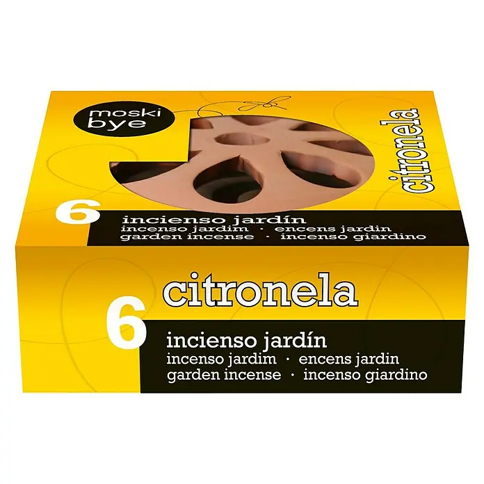 Incienso de citronela - Amarillo, 6 ud.